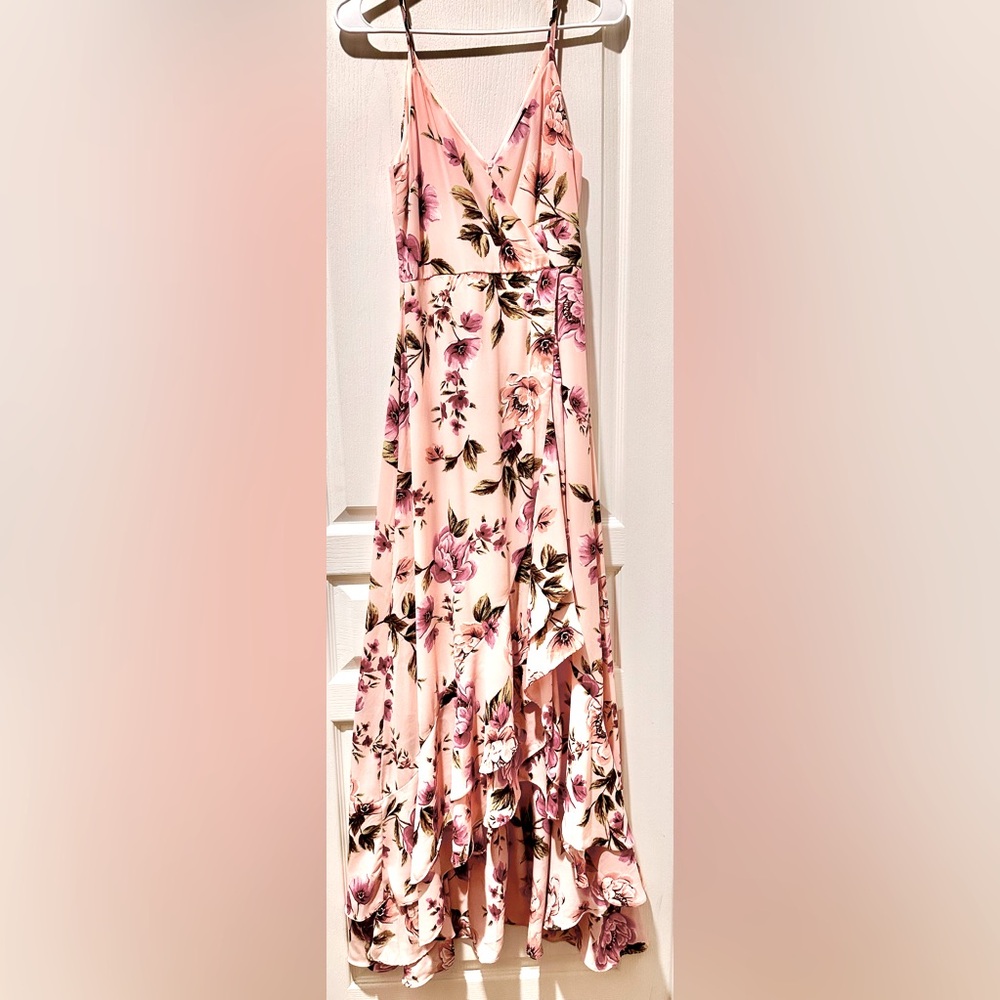 Lulu’s Bodacious Bella Blush Pink Floral Print Maxi Dress - Picture 2 of 10